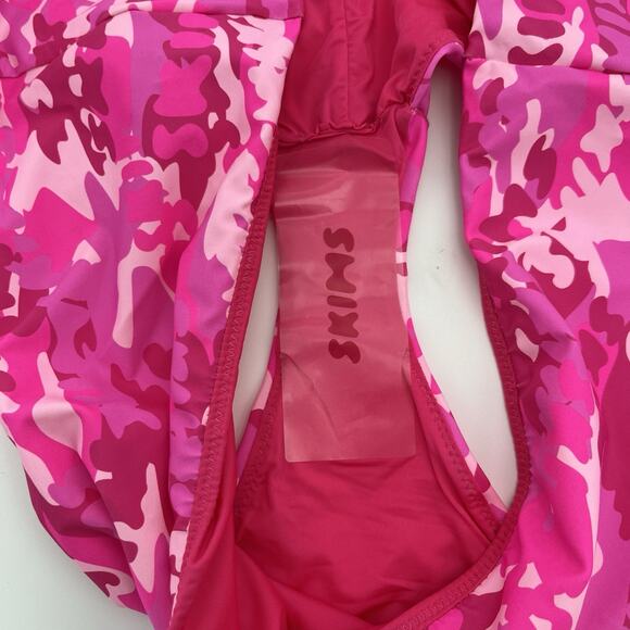 NWT SKIMS 3X Recycled Swim Hipster Bikini Bottom Hot Pink Camo Logo BRAND NEW - Picture 4 of 12